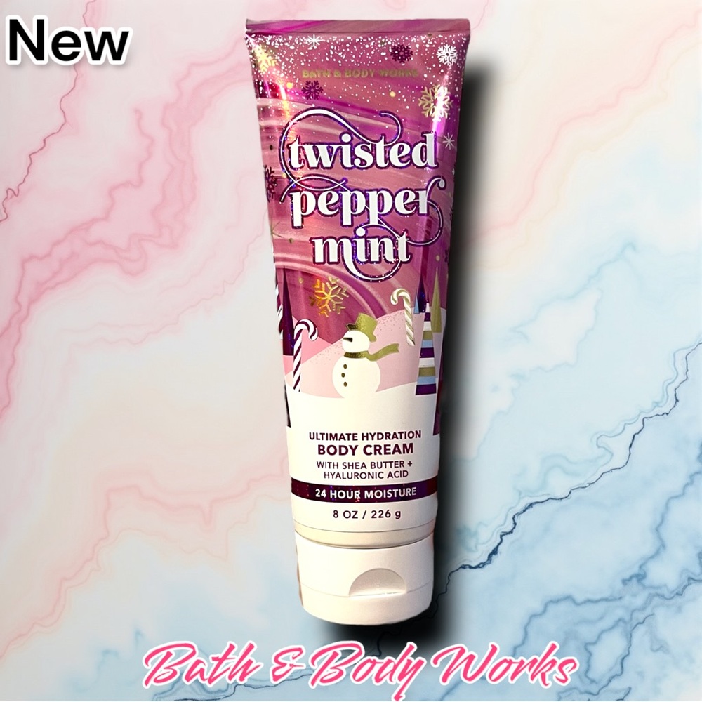 Bath and Body Works Full Size Twisted Peppermint Ultimate Hydration Body